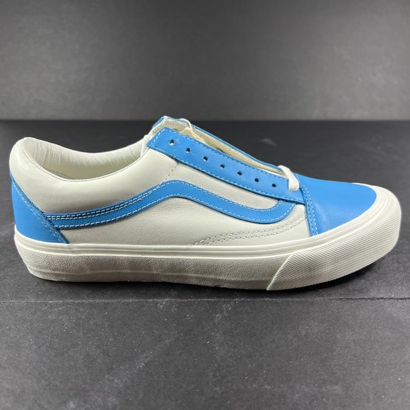 Vans Other - VANS Shoe Men Old Skool Vault Leather White Bonnie Blue Sneaker VN0A4BVFXG01